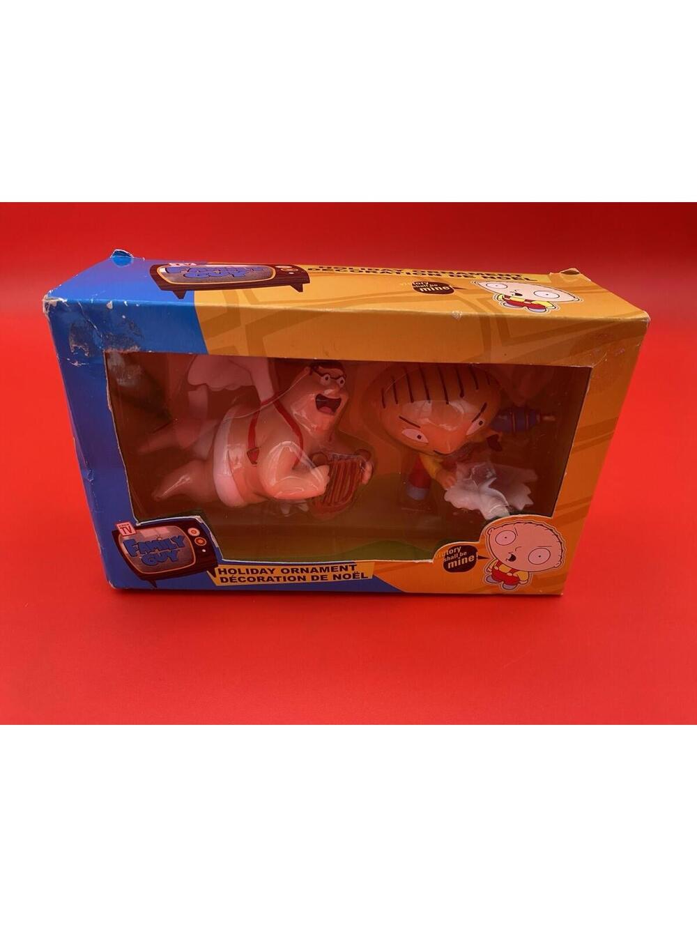 Family Guy Peter & Stewie Holiday Ornament Set - Sealed - 2006 Kurt S. Adler Y2K